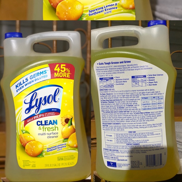 Lysol Gallon Concentrated 6.21 Liters Shopee Philippines