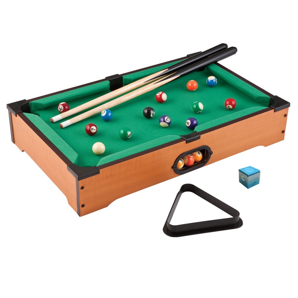 Cozyhome Mini Pool Table, 35cm Portable Billiards Game Table with 16 Balls, Indoor Tabletop Pool