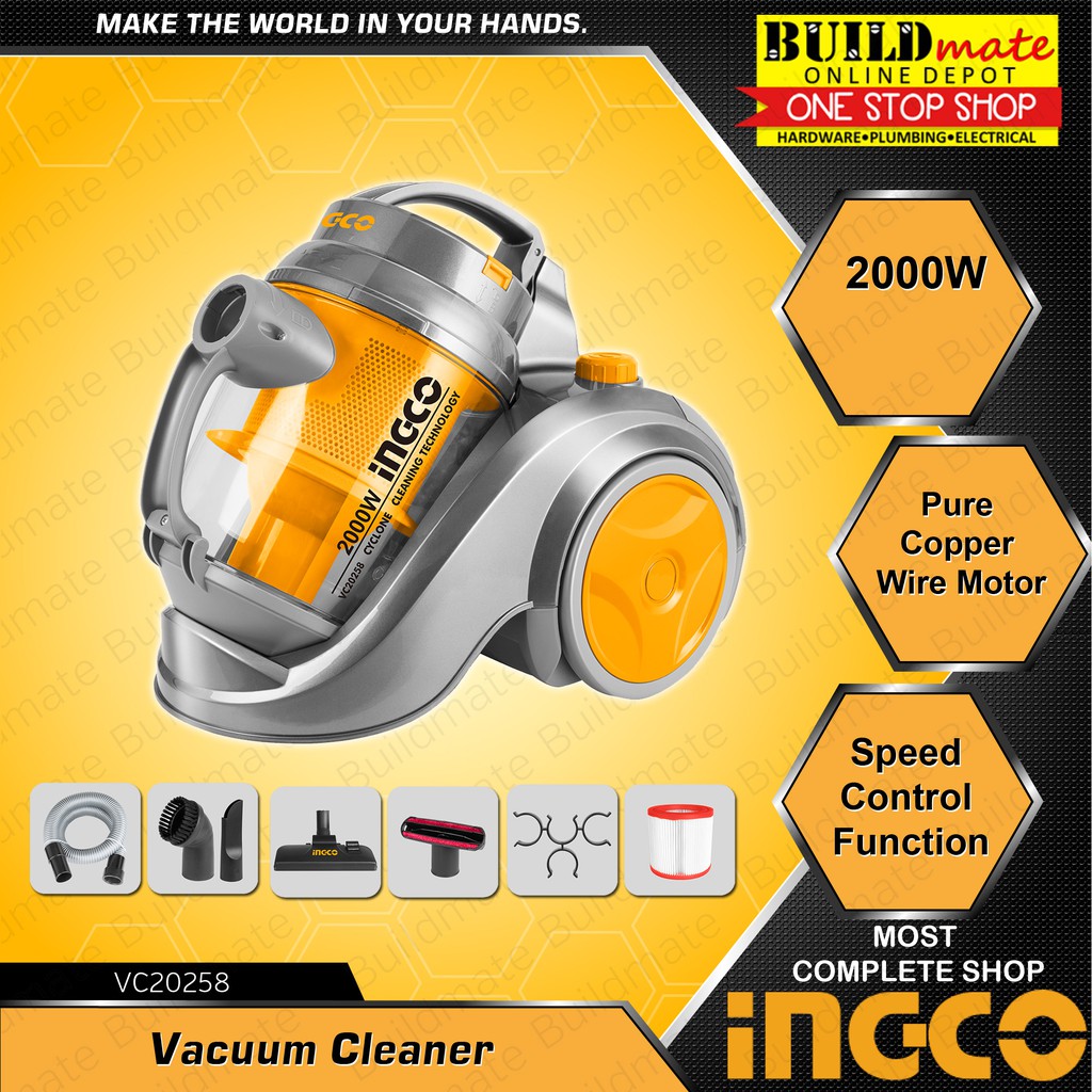 INGCO Vacuum Cleaner 2000W VC20258 •BUILDMATE• Shopee Philippines