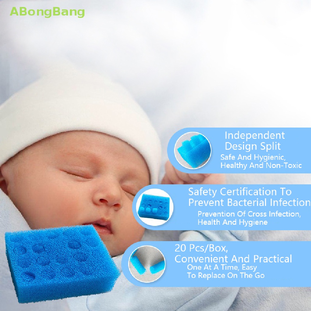 ABongBang 20 Pcs Baby Nasal Aspirator Replacement Filter Sponge For
