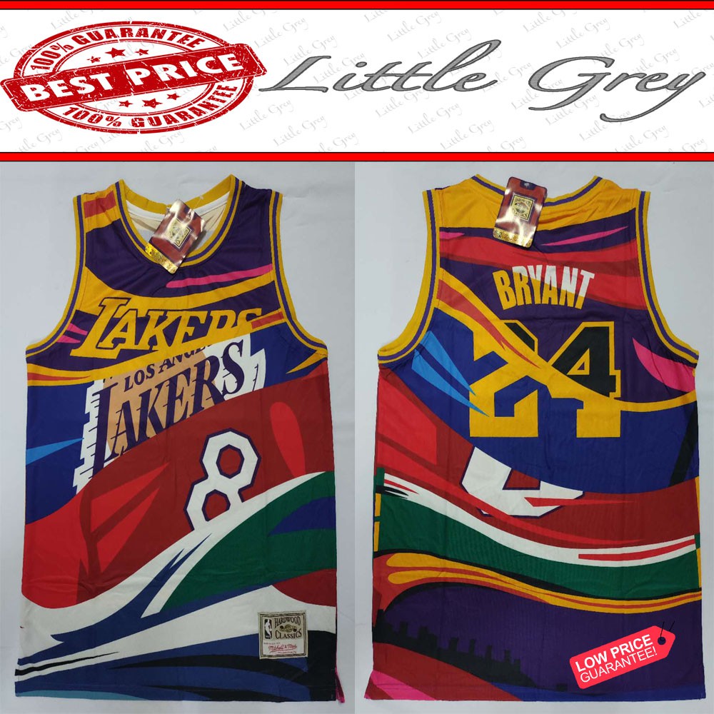 NBA Los Angeles Lakers Kobe Bryant 8 Front 24 Back Sublimation Jersey