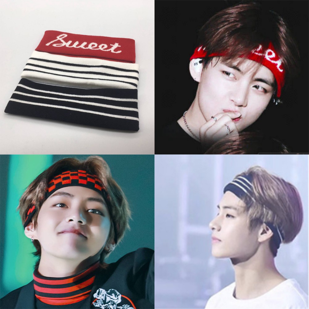 Kpop BTS V Head Band Bangtan Boys Wide Sports Yoga