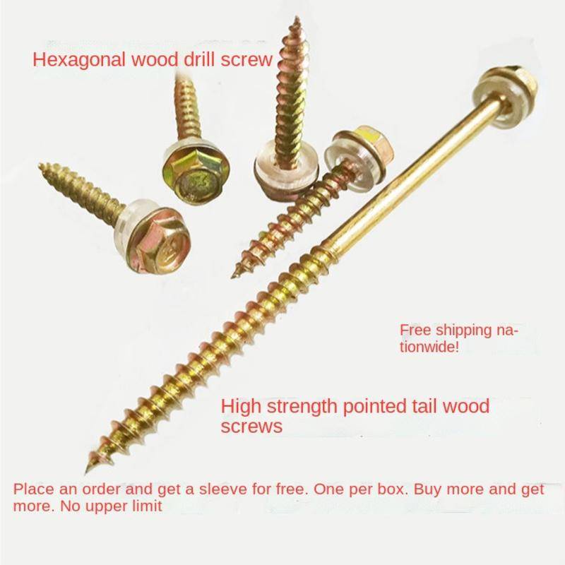 Hexagon head wood drill selfdrilling selftapping screw dovetail screw color steel tile self