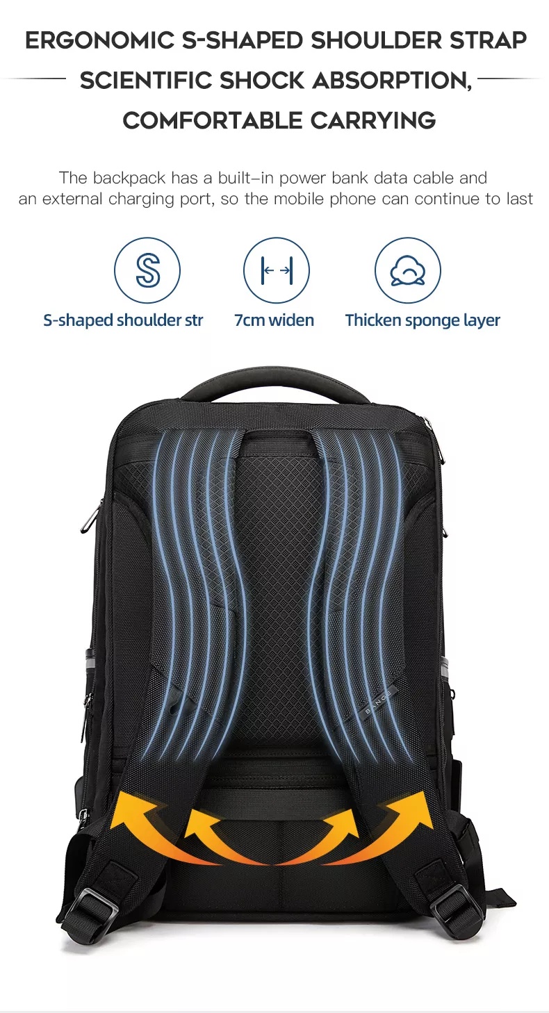 Bange 7309 Bag Backpack Anti Theft YKK Zipper Waterproof Laptop