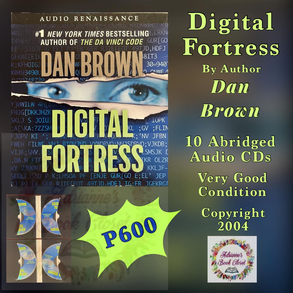 DIGITAL FORTRESS BY DAN BROWN (AUDIO BOOK) Shopee Philippines