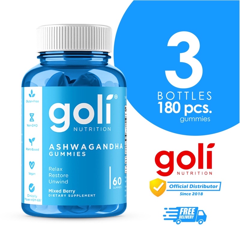 Goli blue Ashwagandha Onhand ( 180 gummies ) Shopee Philippines