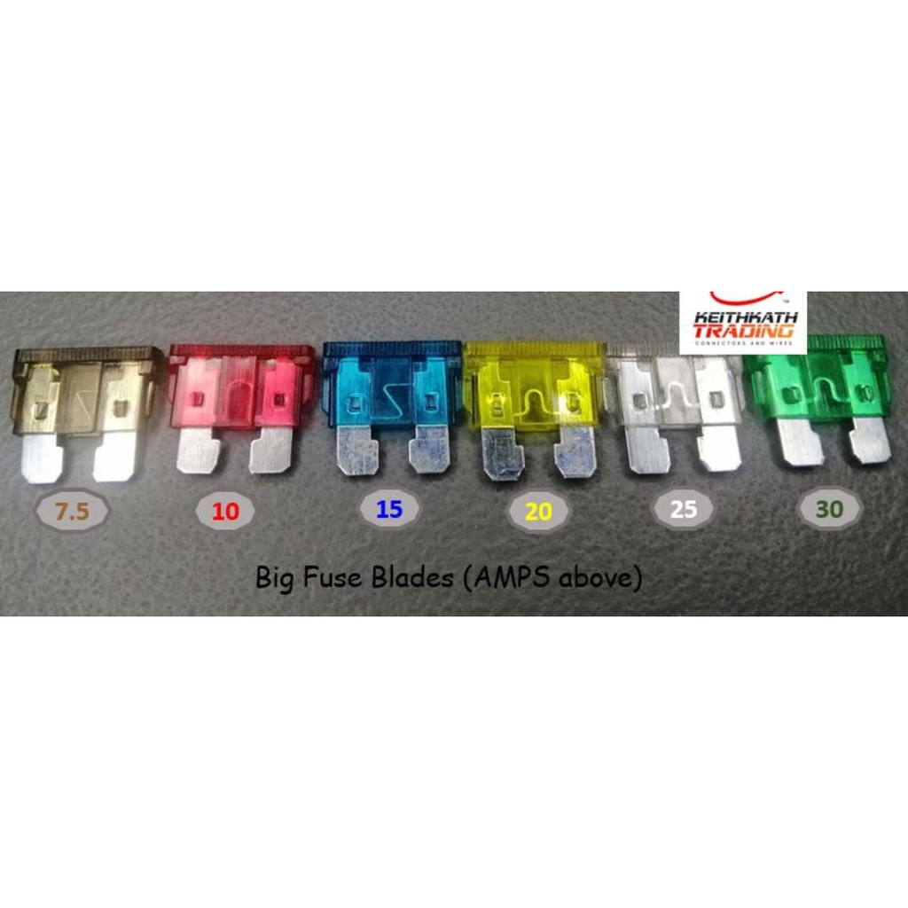 BIG FUSE BLADES (7.5, 10, 15, 20, 25, 30 AMPS)HEAVY DUTY Shopee