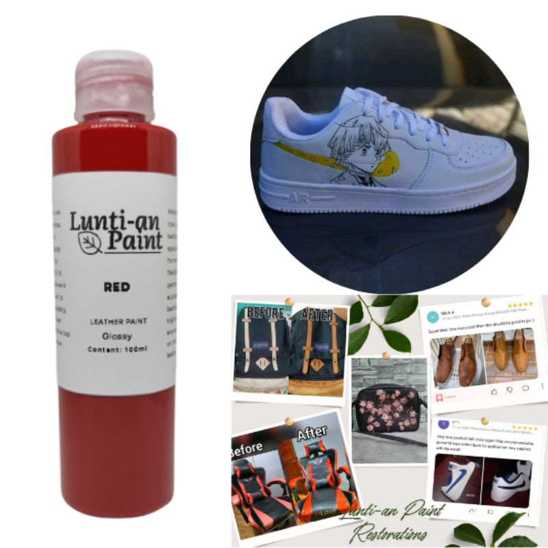 Red Glossy Leather Paint / Shoe Paint Shopee Philippines