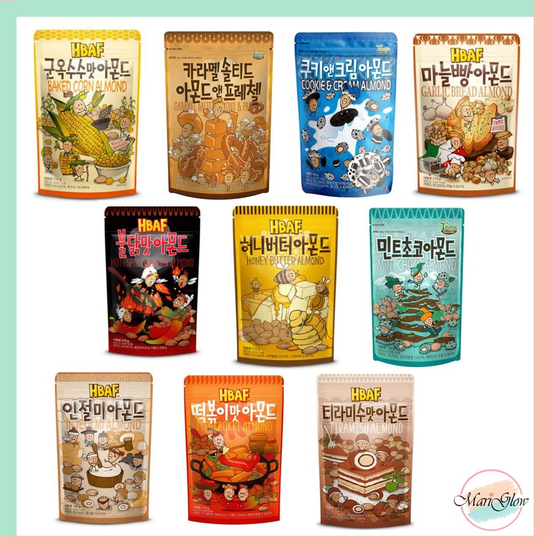 [HBAF] Gilim Tom's Farm Korean Almond Snacks 2 Pieces Korean Honey