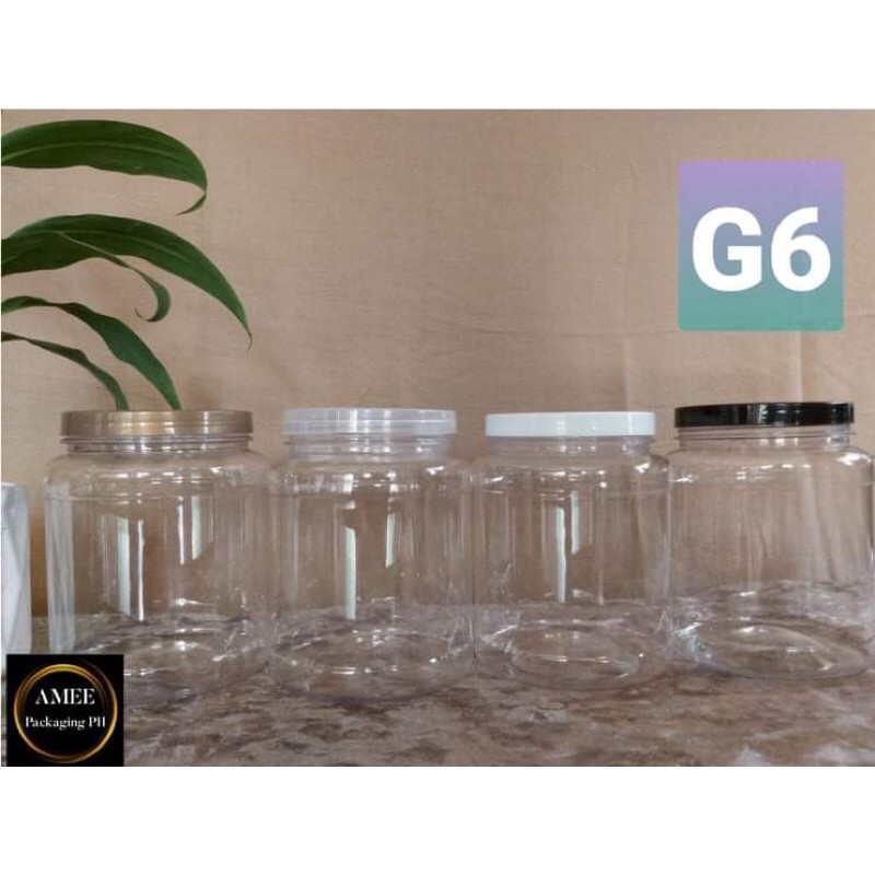 (5pcs) G6 Plastic Jar Food Storage 1460ml 1480ml Betta Jar
