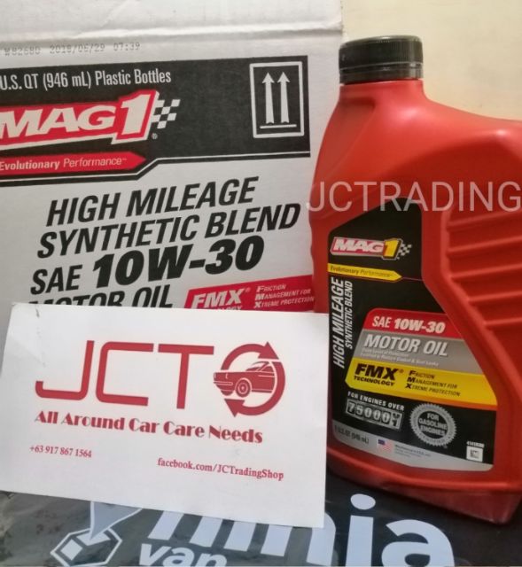 Mag1 10W30 High Mileage Synthetic Oil Shopee Philippines