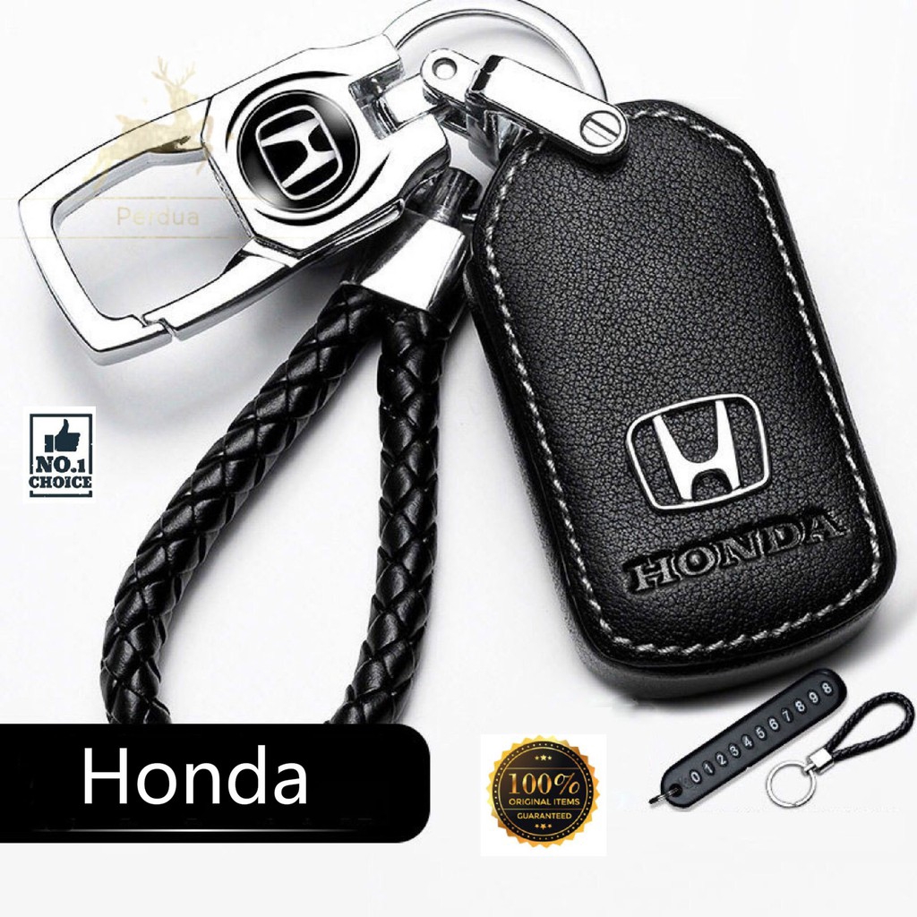 Honda Leather Key Cover Casing HRV Jazz BRV CRV City
