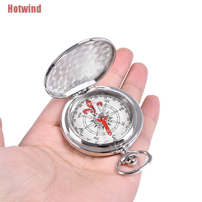 HW Pocket Watch Flip Compass Portable Hiking Navigation Compass Compass