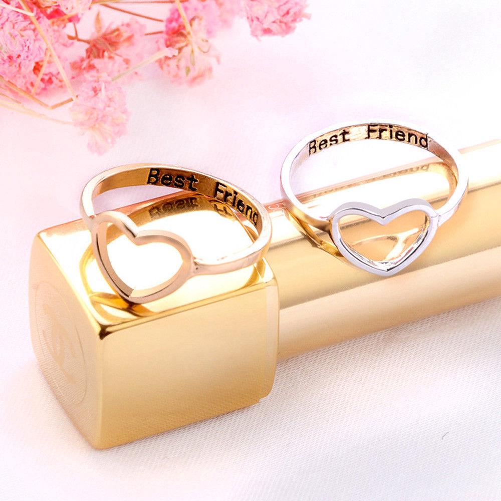 Love Heart Best Friend Ring Promise Friendship Rings Shopee Philippines