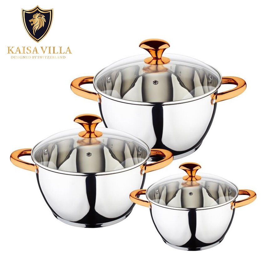 Kaisa Villa cookware set stainless steel casserole set soup pot set