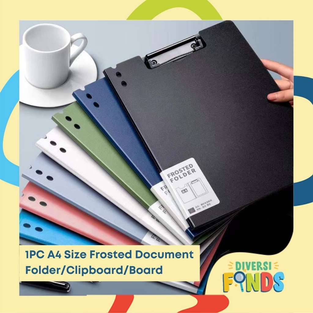 1 PC A4 Document Folder / File Folder Clip Board Top Clip Assorted