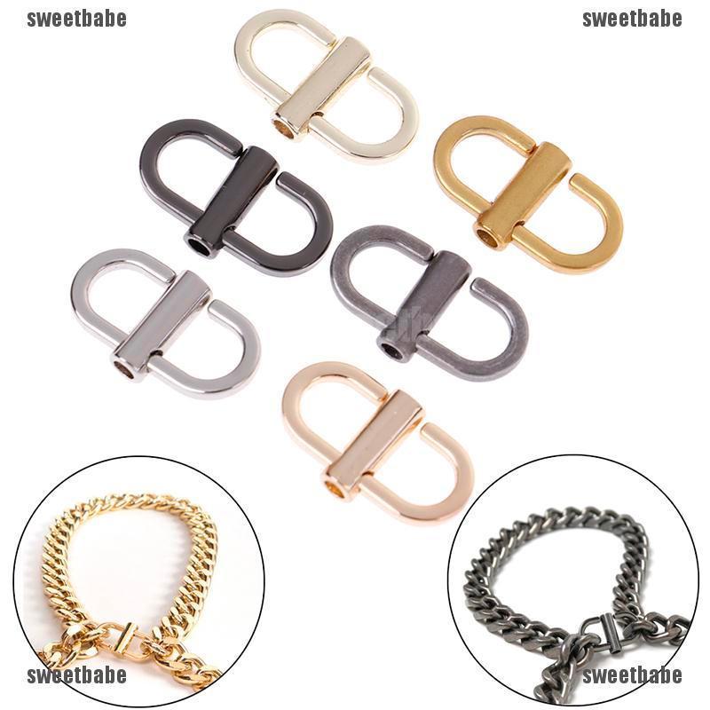 1Pair Adjustable Metal Buckles Chain Strap Bag Shorten Shoulder Bags SW