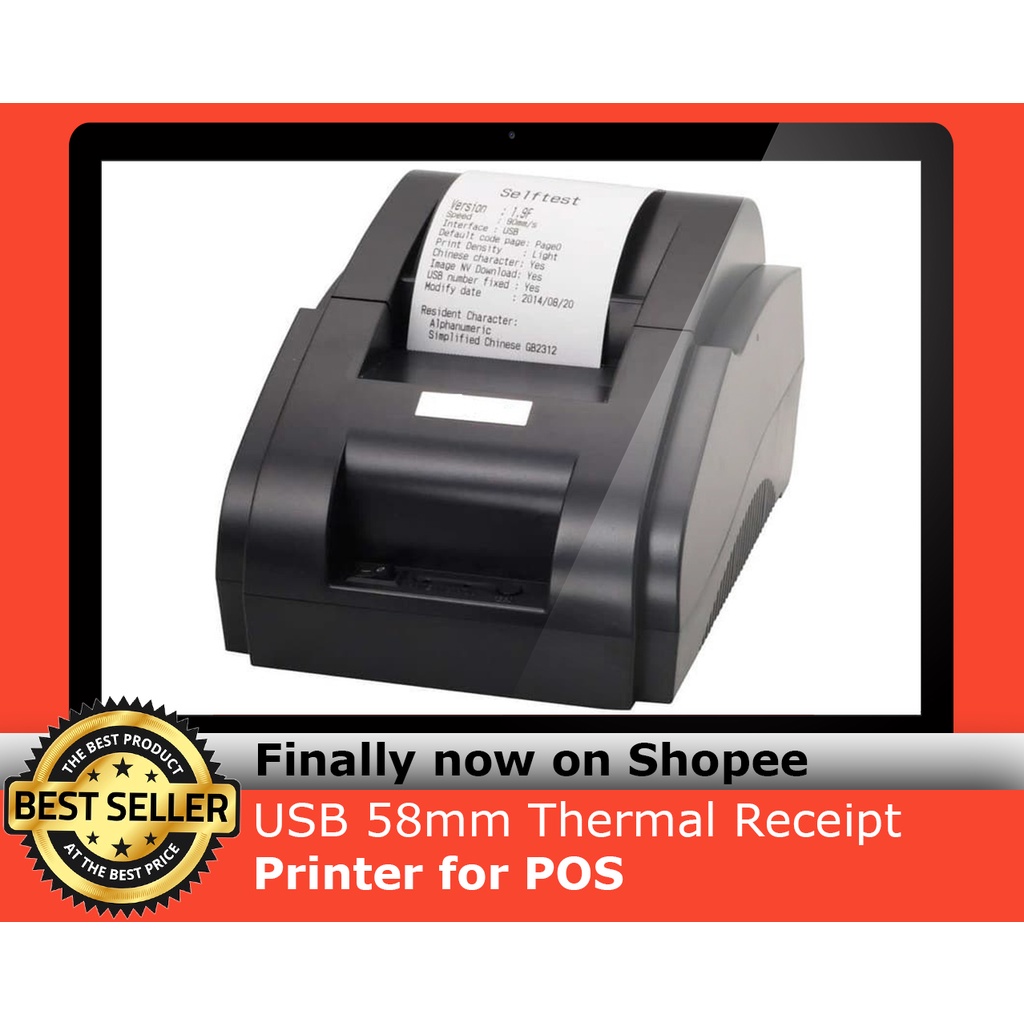 USB 58mm Thermal Receipt Printer for Pos Wired Mini Printer JP58H