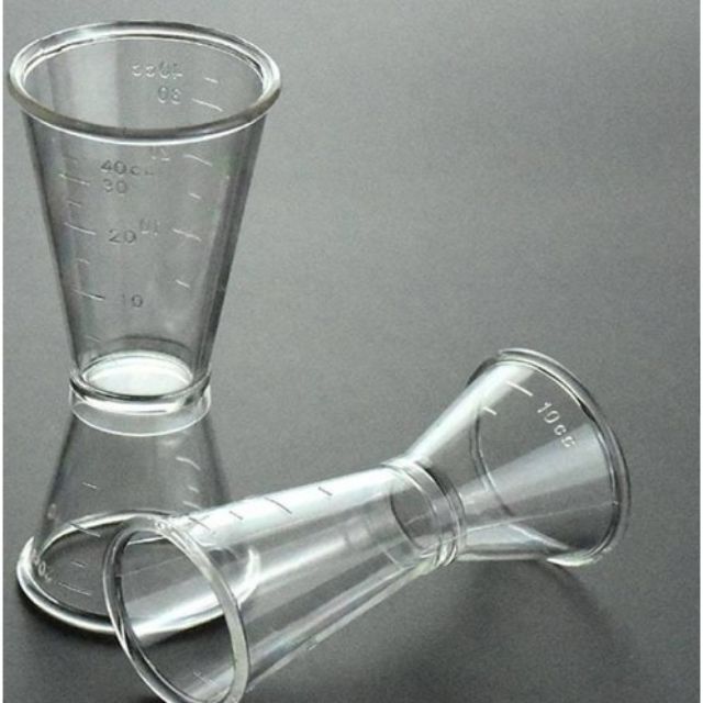 COD Double CLear Jigger Ounce cup syrup measuring cup milktea cocktail need Shopee Philippines