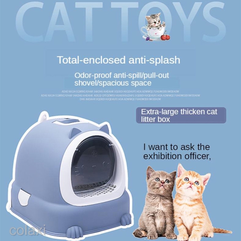 2022newUltra Automatic Self Cleaning Hooded Cat Litter Box Includes