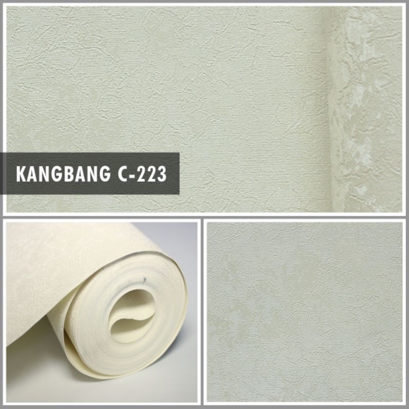 Plain White Kangbang Embossed Fiber Vinyl Wallpaper C223 Shopee