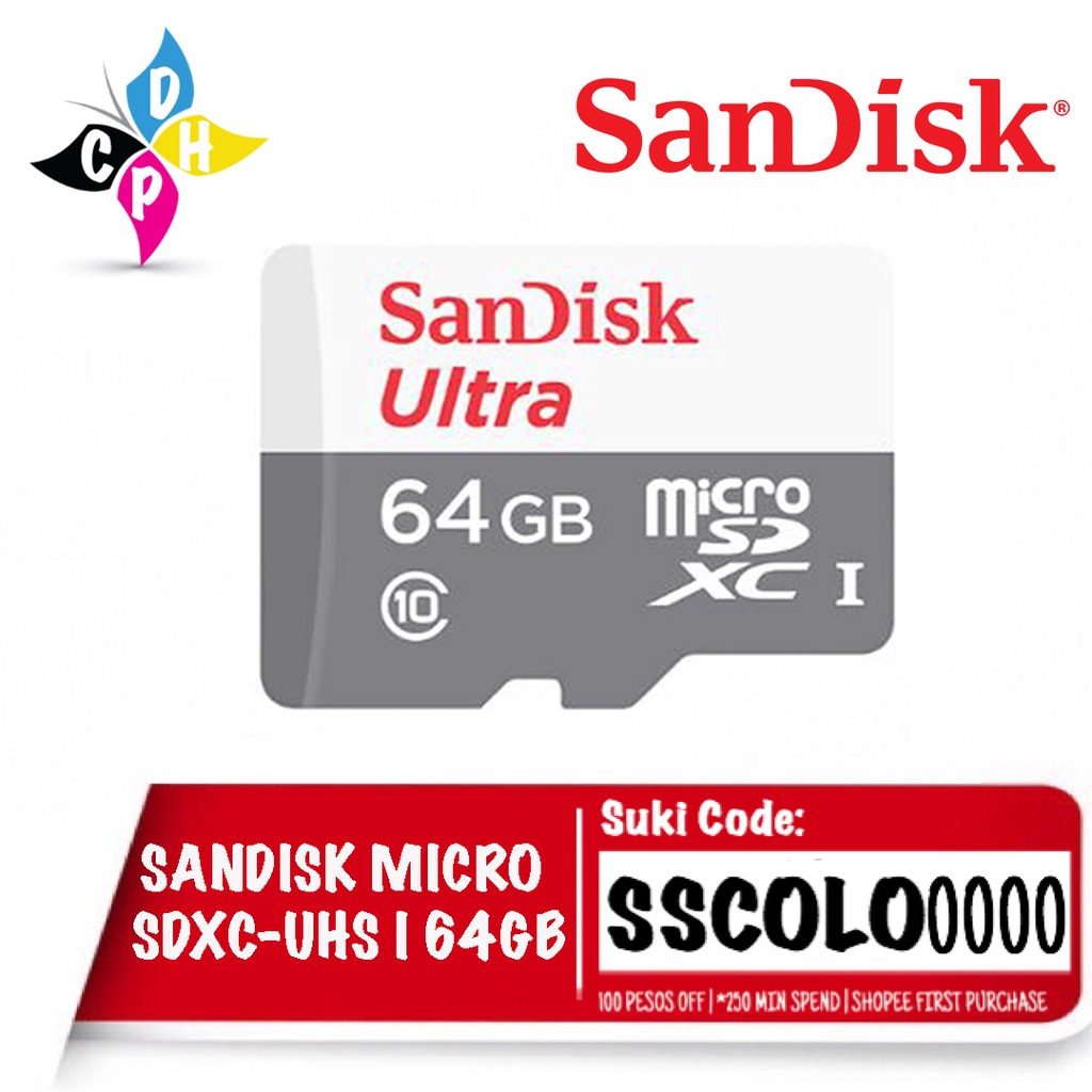 SANDISK 64GB Ultra MICRO SD CARD (SDSQUNR064GGN3M) Shopee Philippines