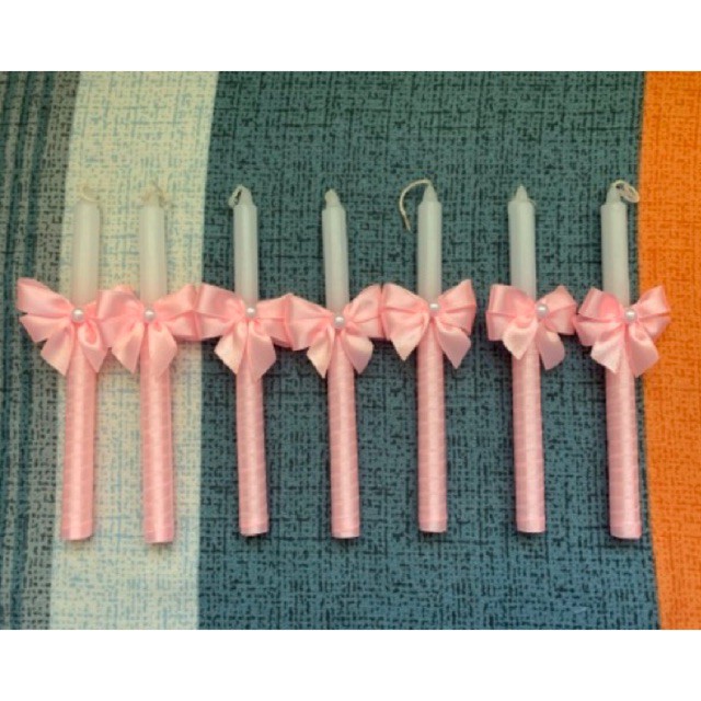 BAPTISMAL / BAPTISM OR CHRISTENING CANDLES (PERSONALIZED) Shopee