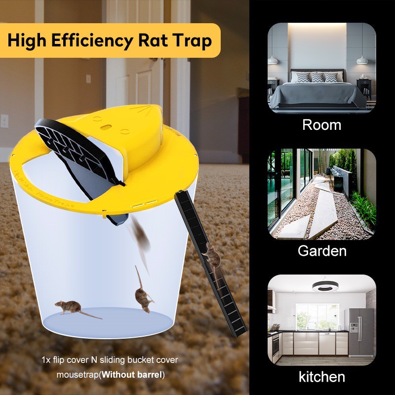 Smart mouse trap cage automatic reset Reusable rat trap flip and slide