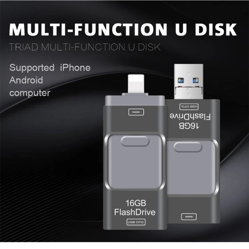 128GB/256GB/512GB Metal USB OTG iFlash Drive 3 in 1 USB Flash Drives