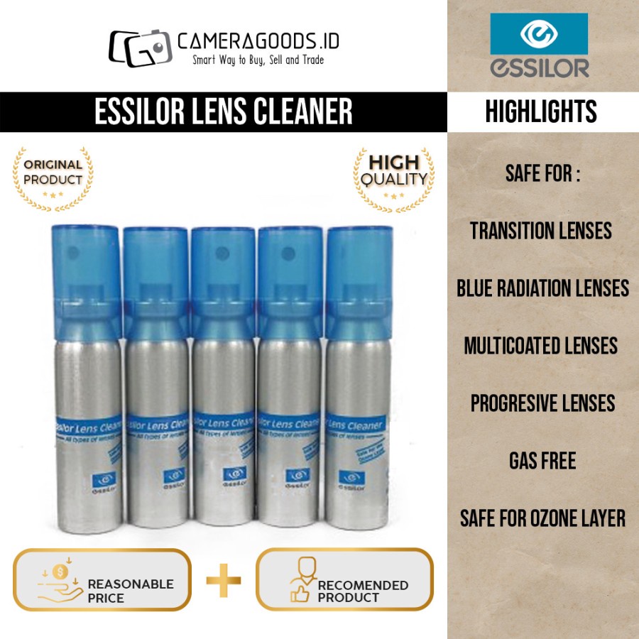 Essilor Eyeglass Lens Cleaner Spray Lens Cleaning Liquid Shopee