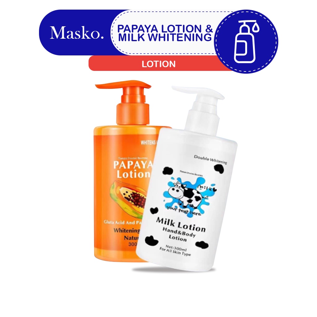 Papaya Lotion and Milk Whitening with Gluta Acid and Papaya Extract
