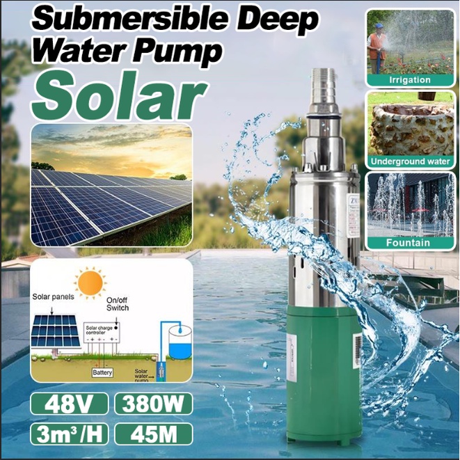 Spots12V/48V electric screw deep well pum solar water pump stainless