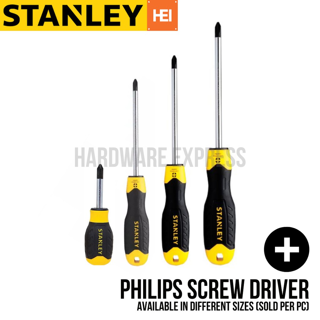 Stanley Cushion Grip Phillips Screwdriver (Sold Per Pc) Shopee