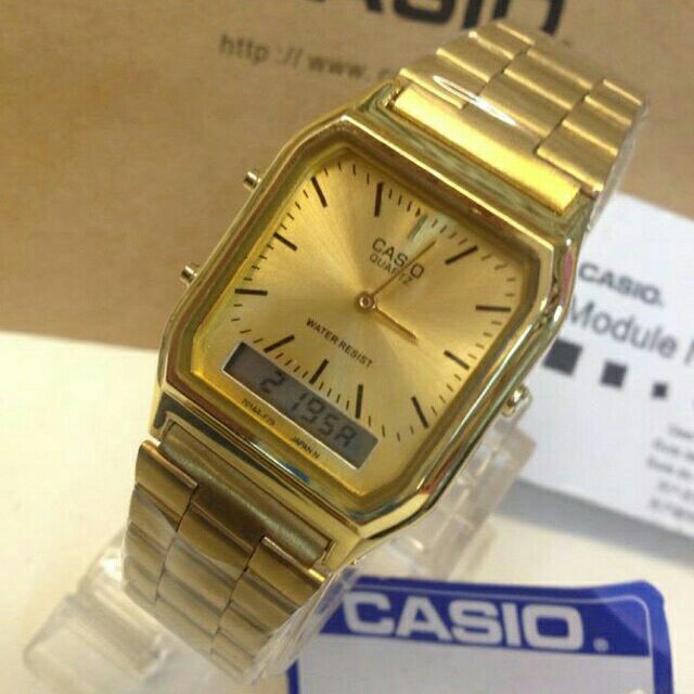 Aq230 vintage watch casio oem waterproof dual time Shopee Philippines