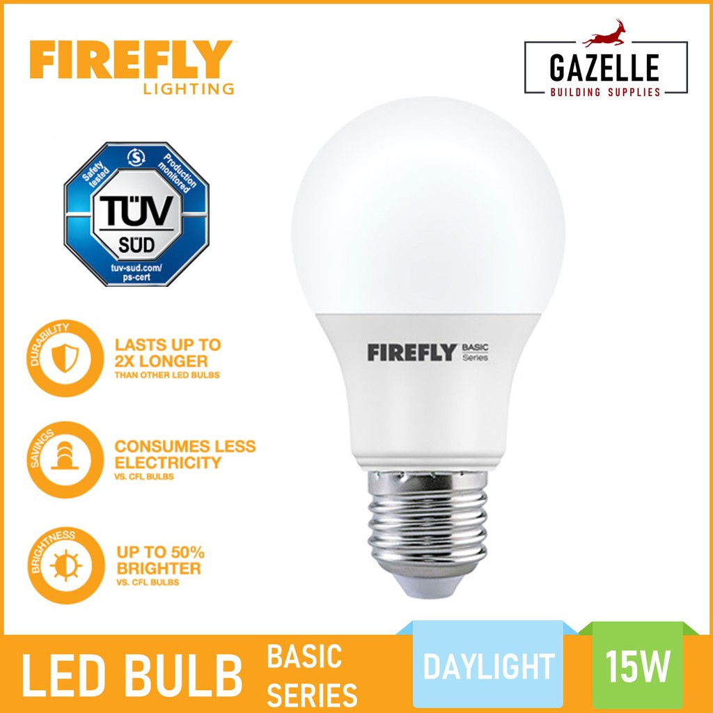 Firefly Basic Series LED A Light Bulb 15 Watts Daylight Shopee