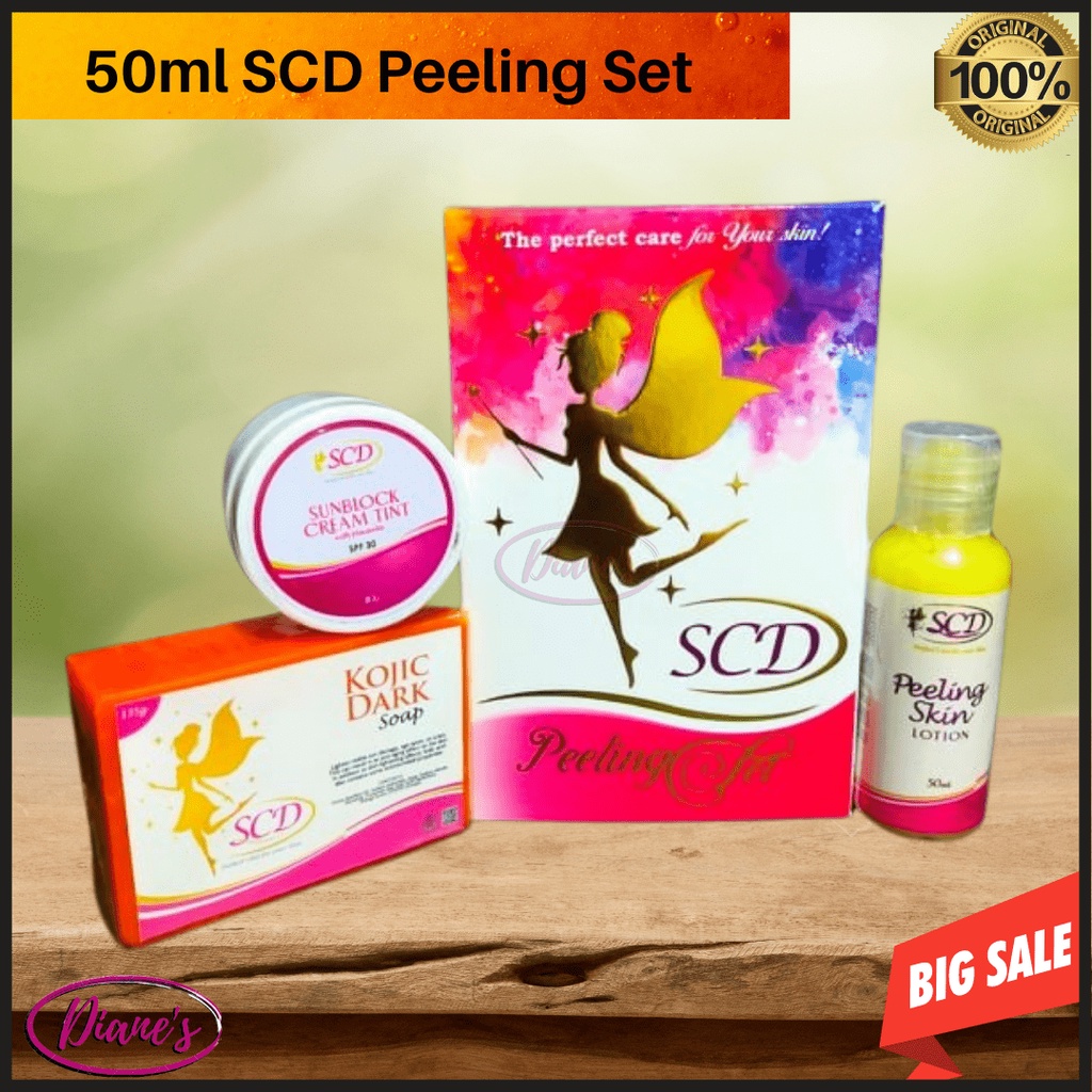 Original SCD Peeling Skin Lotion Set (50ml Peeling Lotion, 135g Dark