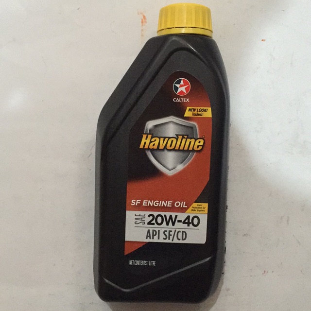 CALTEX HAVOLINE GASOLINE ENGINE OIL 20W40 API SF/CD 1 Liter Shopee