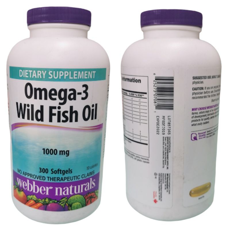 ber Natural Omega3 Wild Fish Oil 1000mg in 300 Softgels Shopee