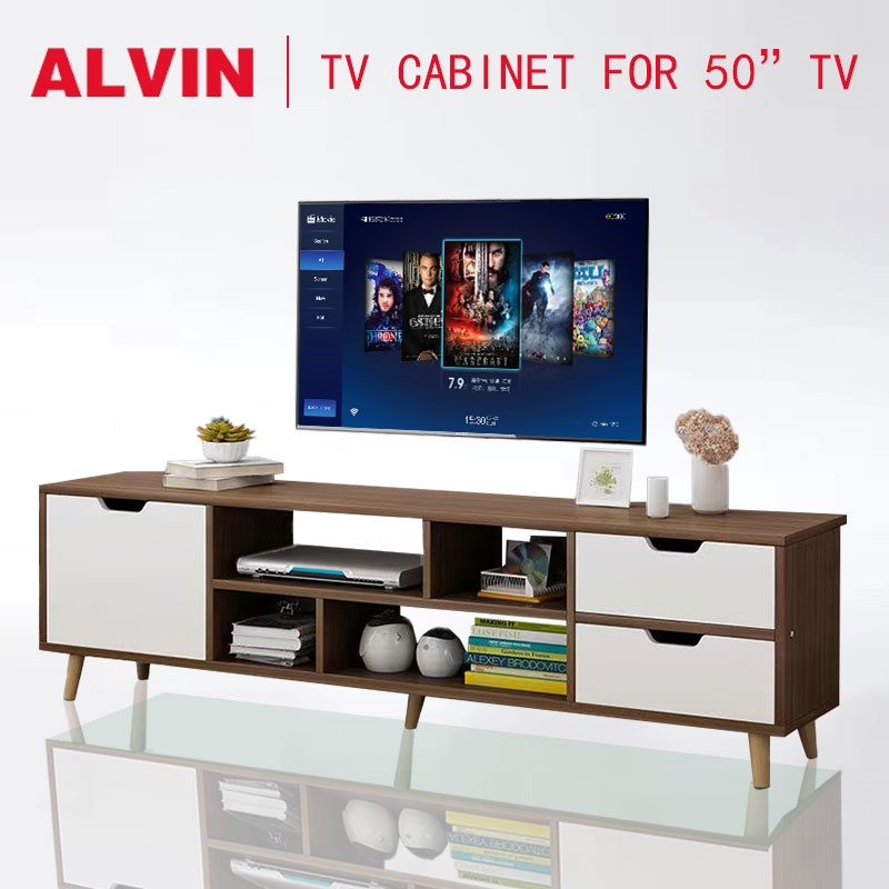 ALVIN Modern minimalist living room TV furniture TV rack