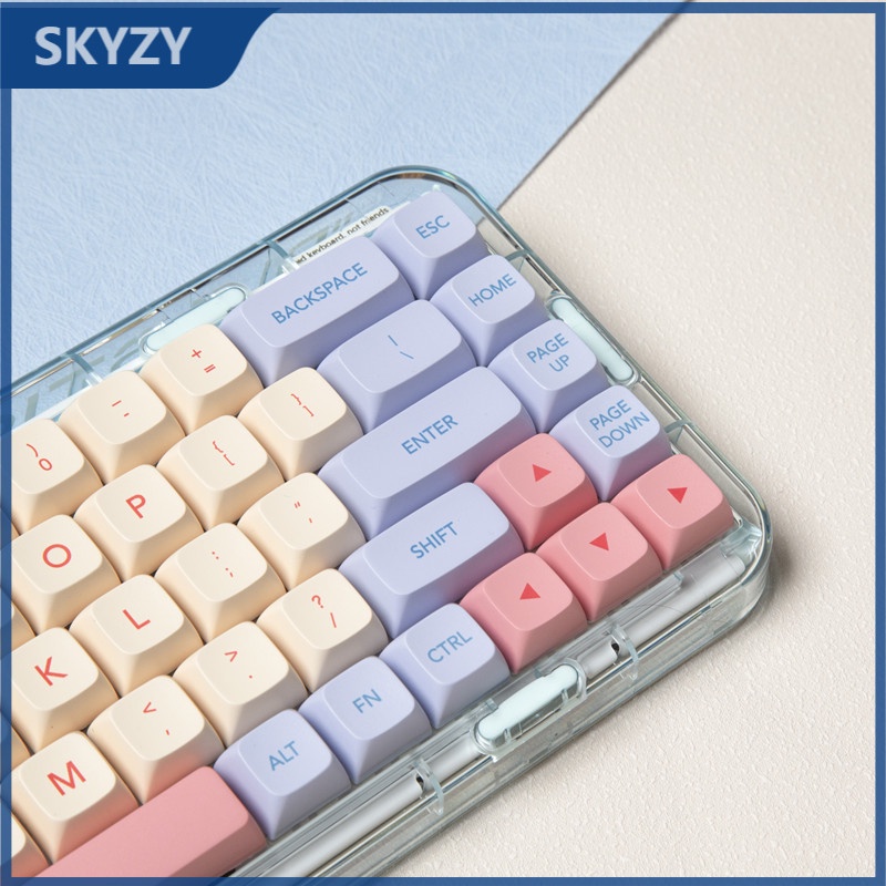 132 Keys Marshmallow Keycap XDA Profile Cute Pink PBT Dye Sub