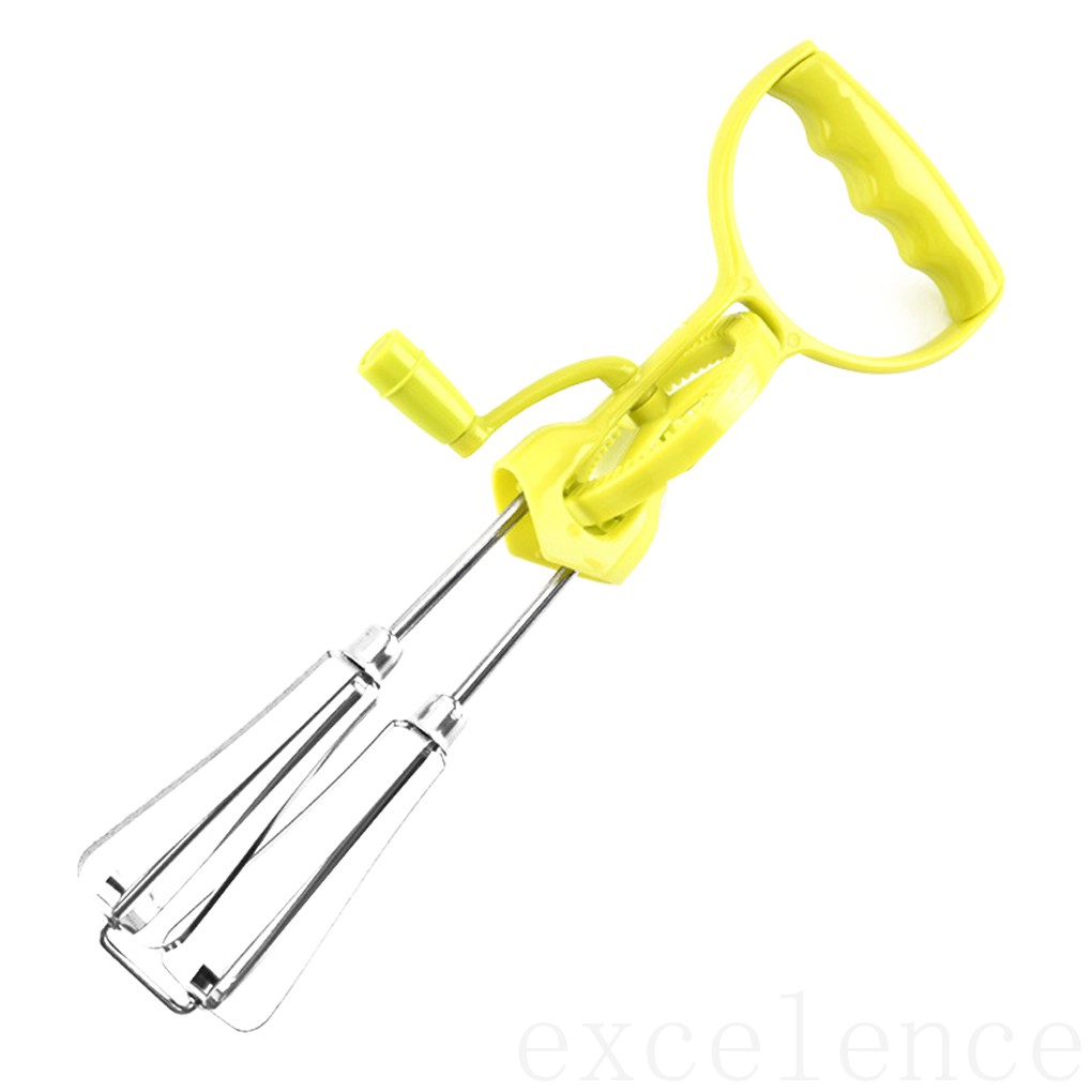 Manual Rotary Egg Beater with Handle Hand Mixer Blender Rotation