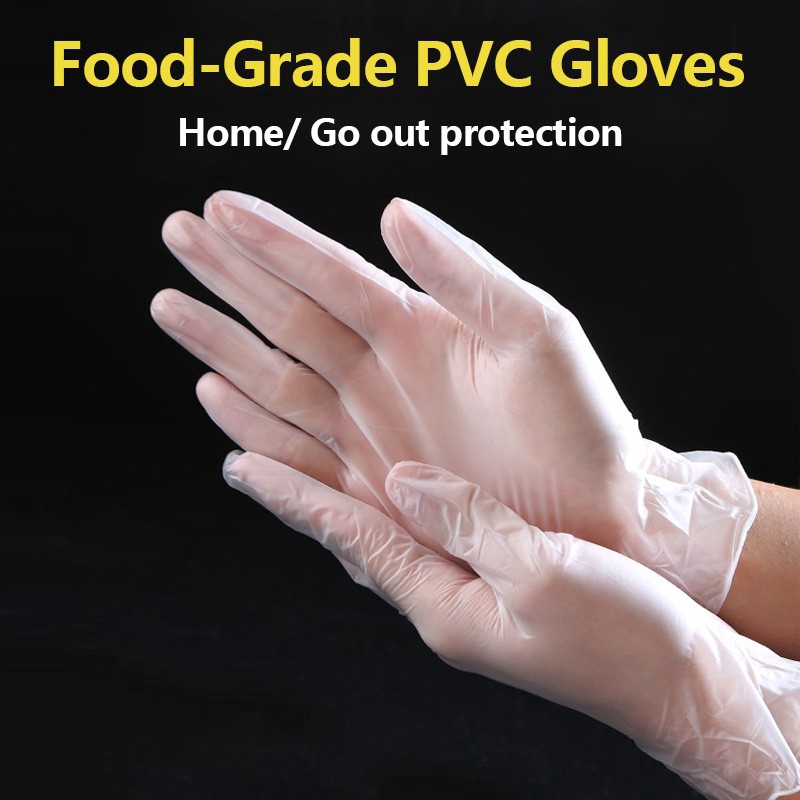 20/50pcs Food Grade Gloves disposable PVC Glove Kitchen WaterProof Oil