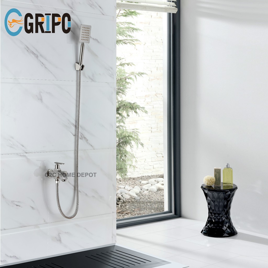 GRIPO NEW sus304 stainless HIGH END Square type 2 way shower set 4 in 1