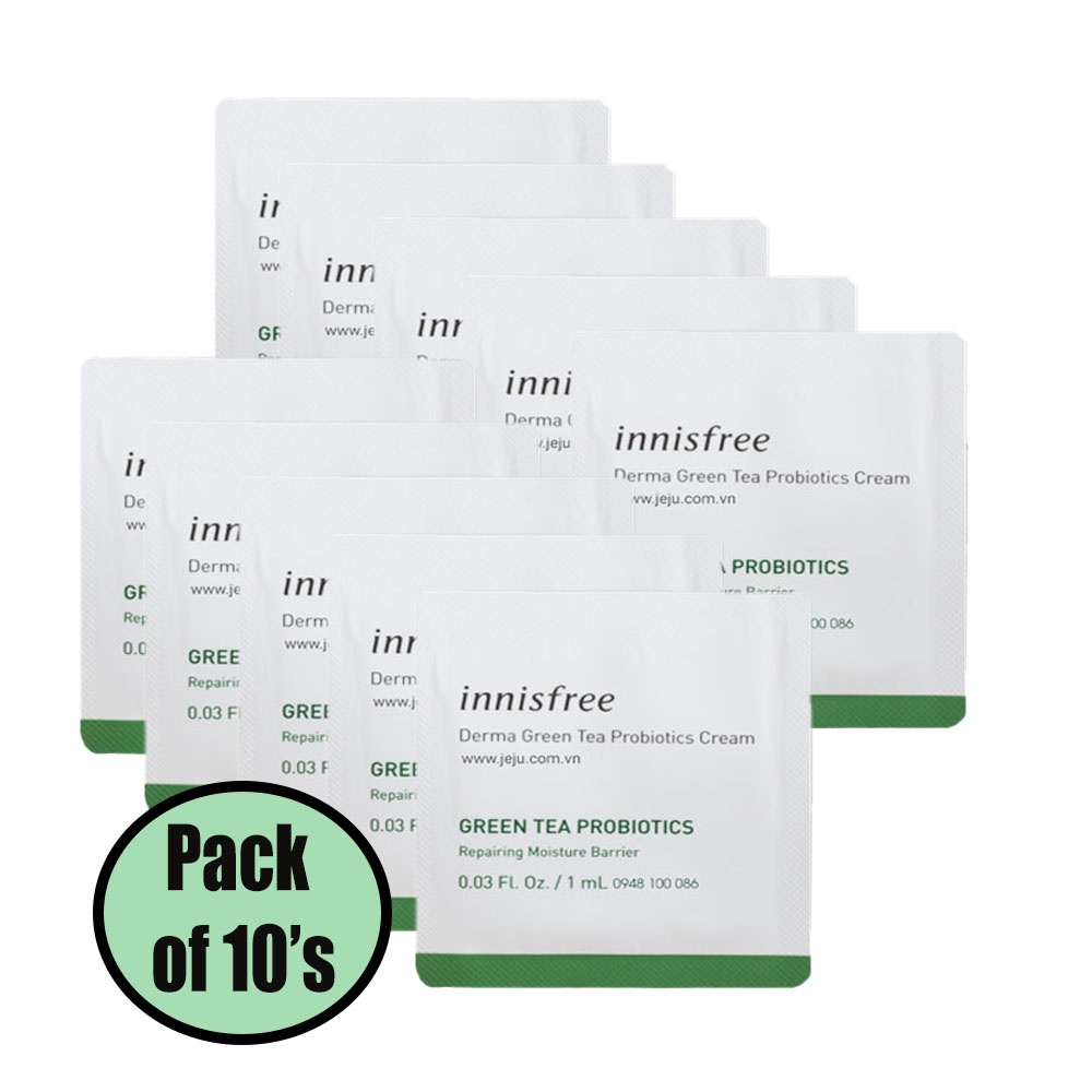 Innisfree Derma Green Tea Probiotics Cream 1ml (Pack of 10's
