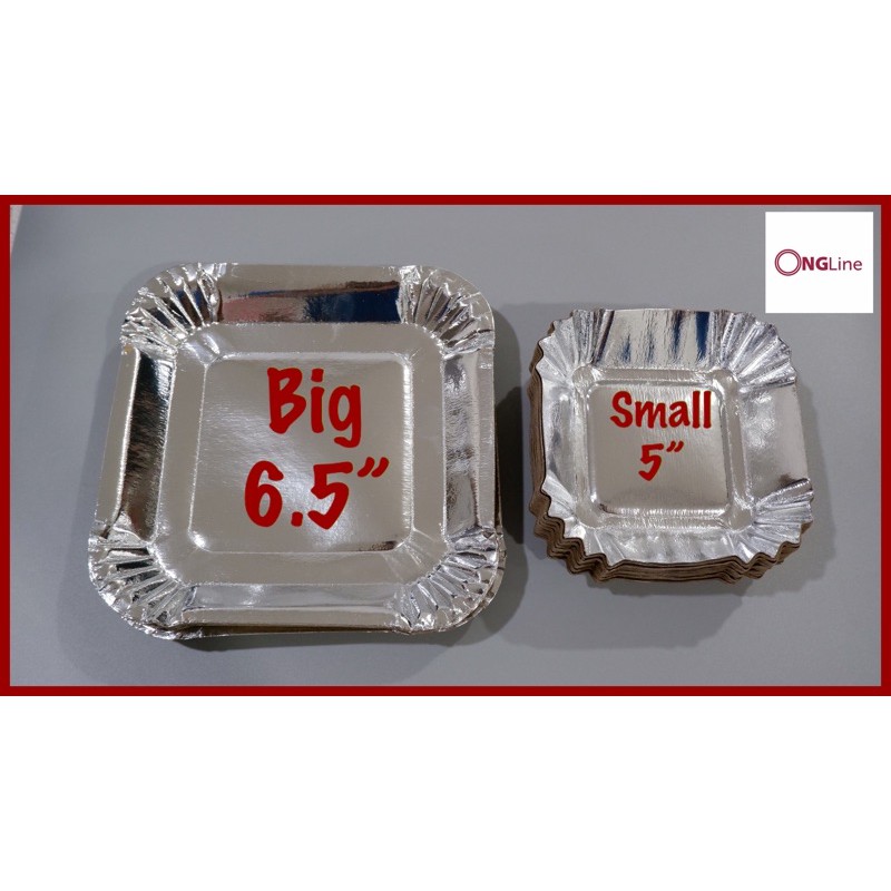 40 pcs / Square Paper Plate Shopee Philippines