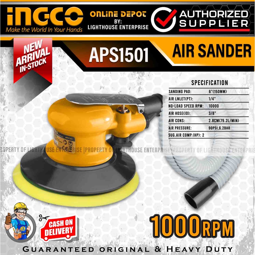 INGCO 6" 150mm Air Sander (APS1501) *LIGHTHOUSE ENTERPRISE* Shopee