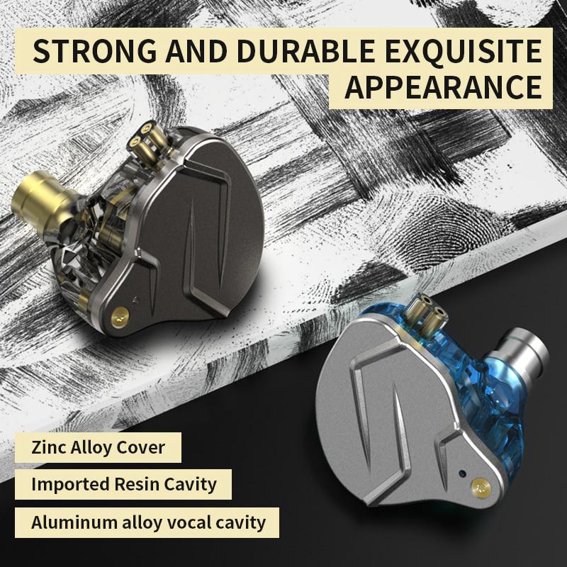 KZ ZSN Pro Metal Earphones 1BA+1DD Hybrid Bass Earbuds