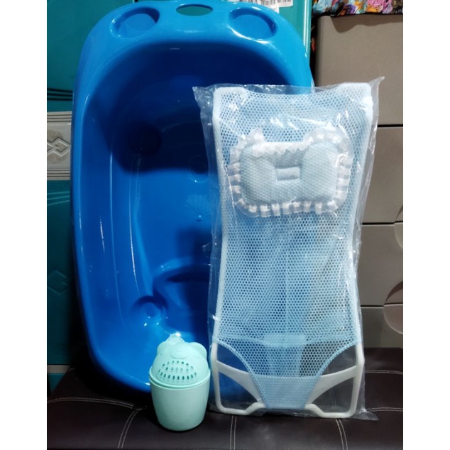 Baby Bath Tub Set for Newborn baby (bathtub/dipper/baby net) Shopee
