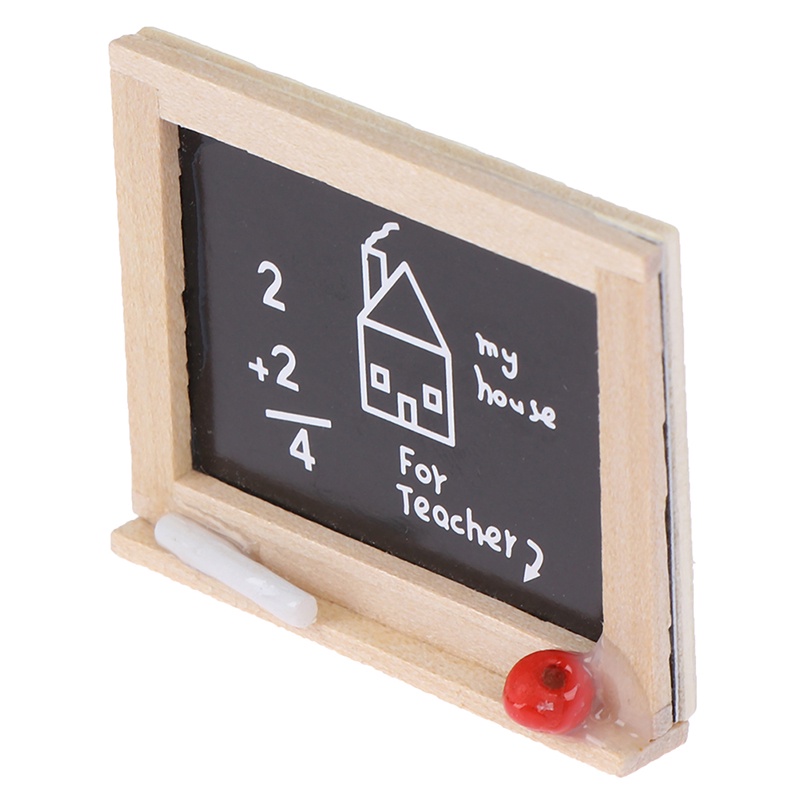 WMPH Miniature Blackboard Chalkboard W/ Easel Dollhouse Classroom