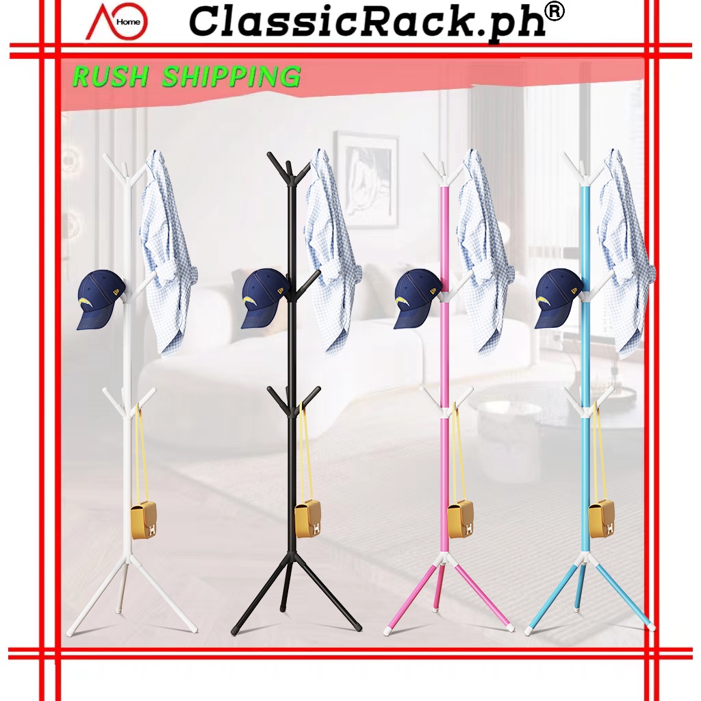 COD Bag Rack Stand With 9 Hooks MultiHook Metal Coat Hat Rack Tree